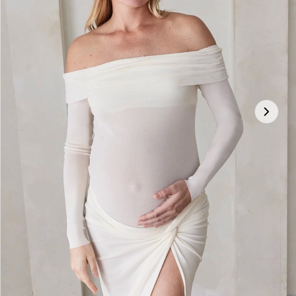 NWT Bumpsuit Off The Shoulder Soft Mesh Top
